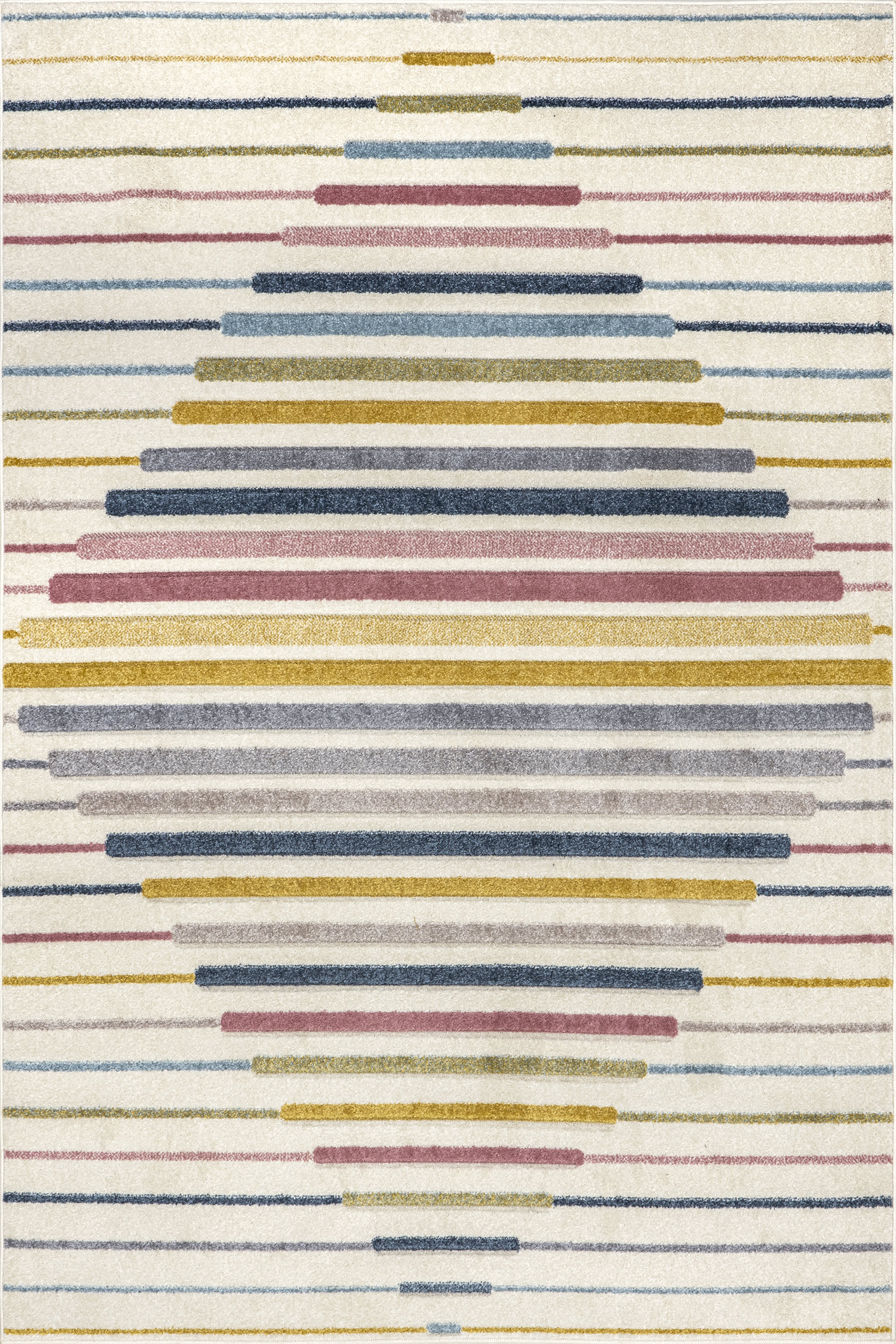 Ashleigh Kids Carved Stripe Rug | Multicolor