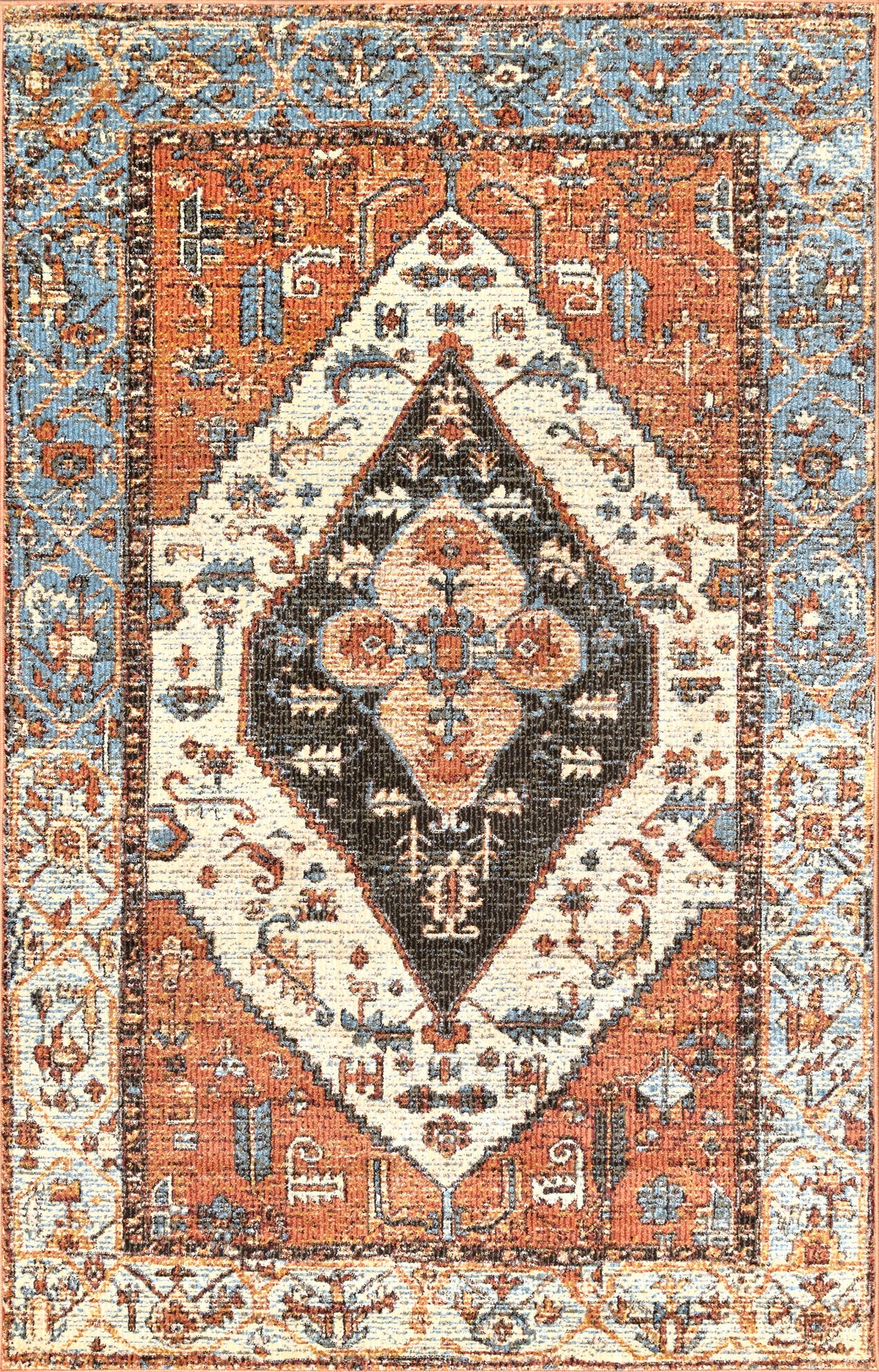 Faded Medallion Rug | Orange