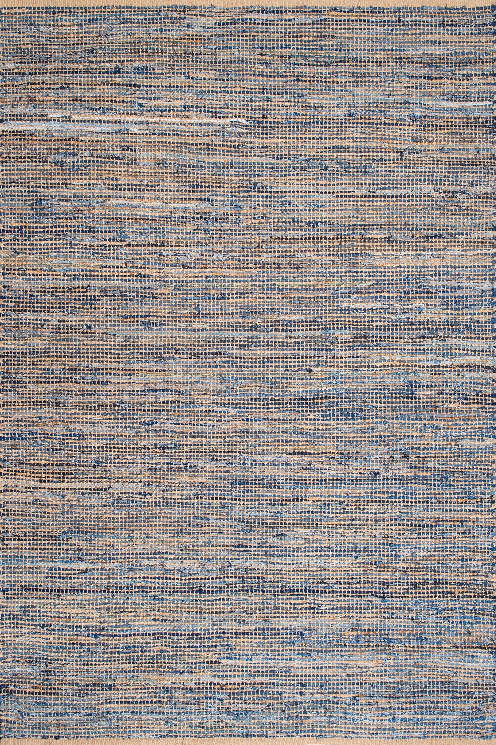 Jute And Denim Crosshatch Rug | Natural