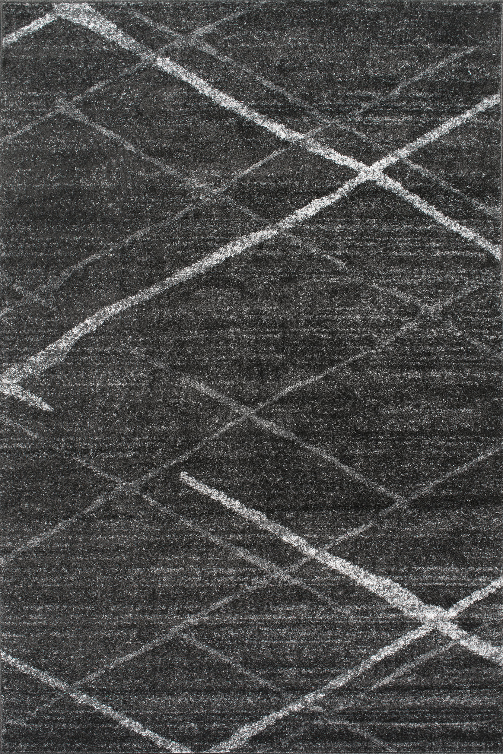 Broken Lattice Rug | Charcoal