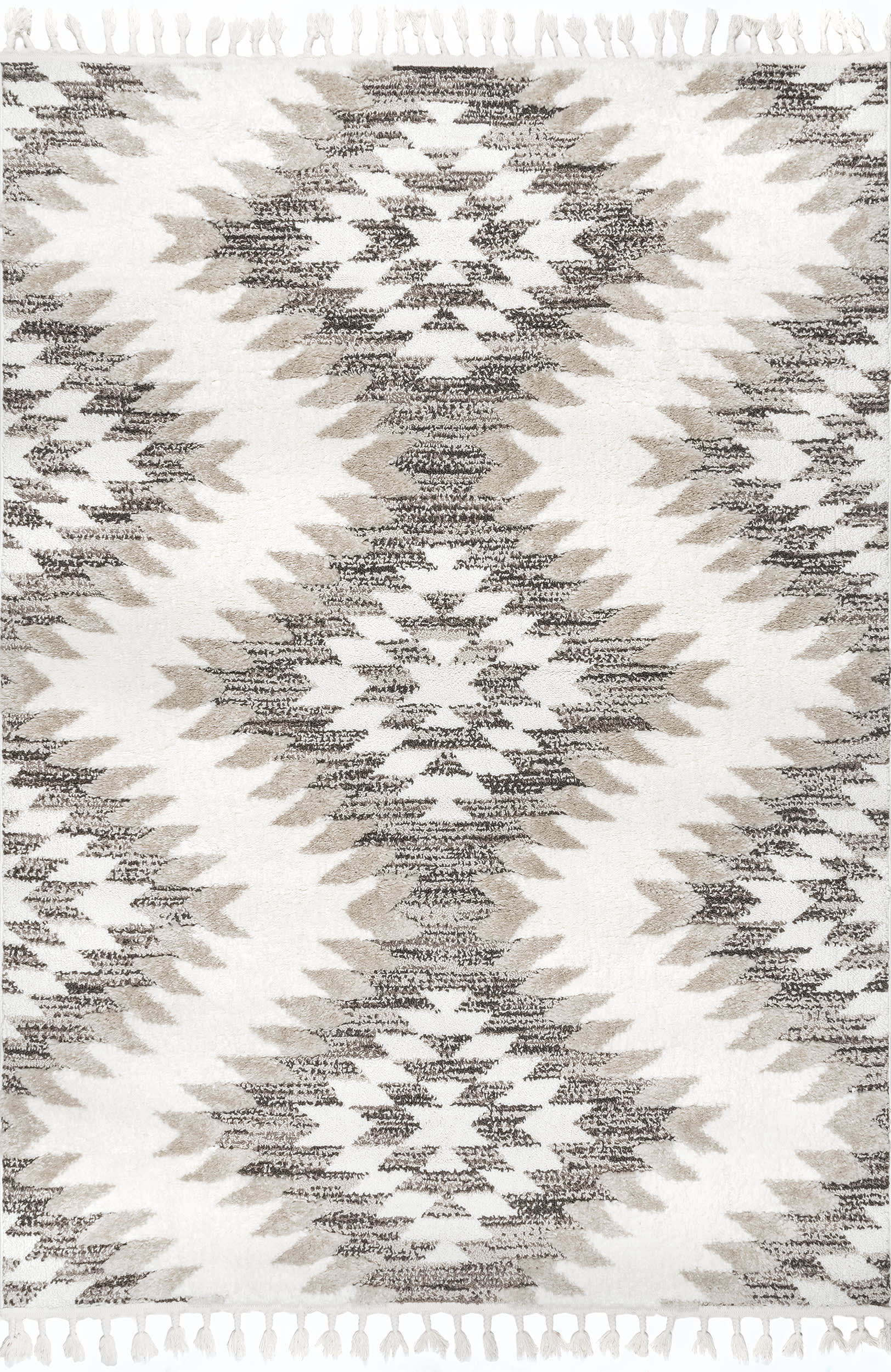 Valeria Aztec Textured Rug | Beige
