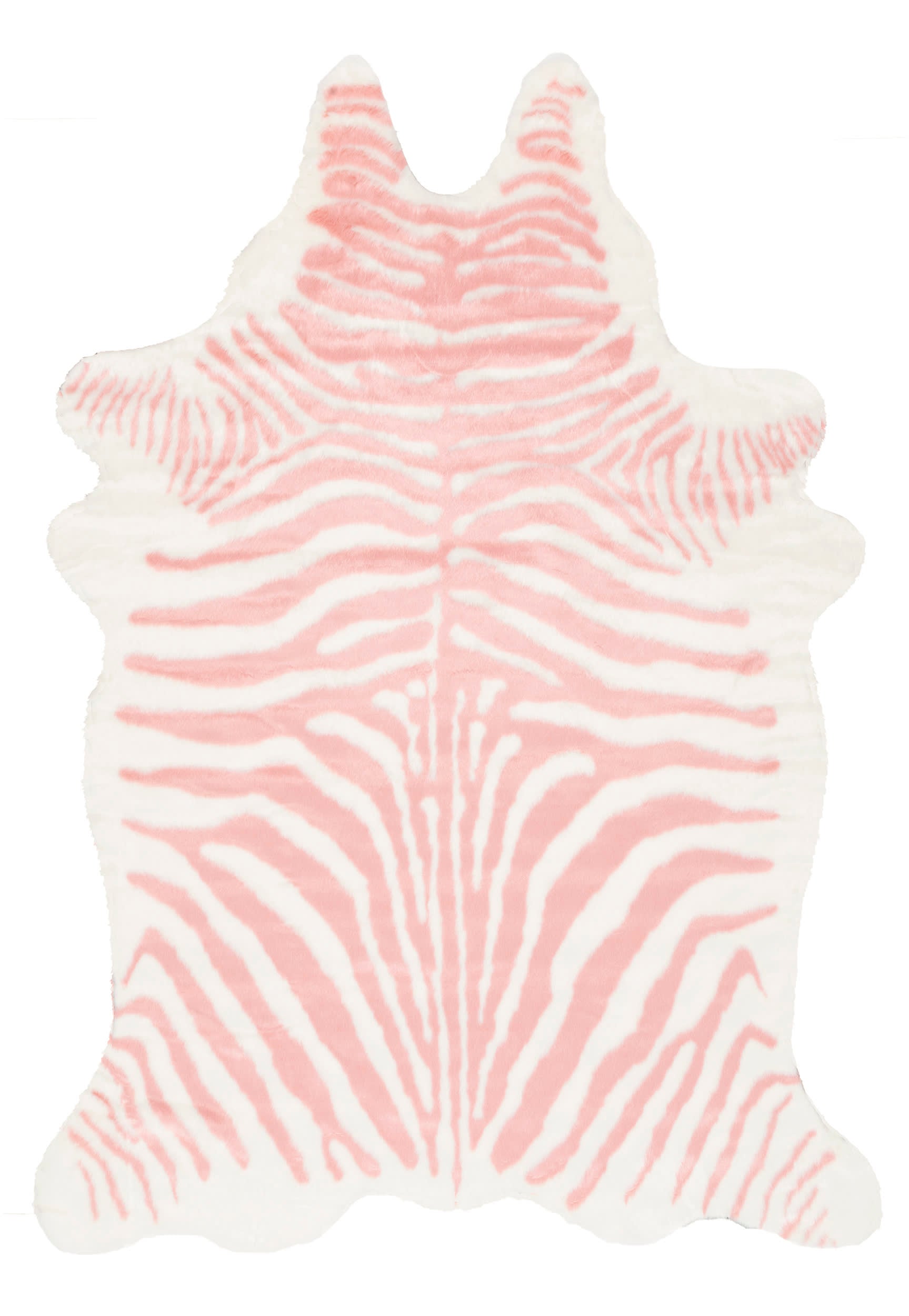 Faux Zebra Hide Rug | Pink