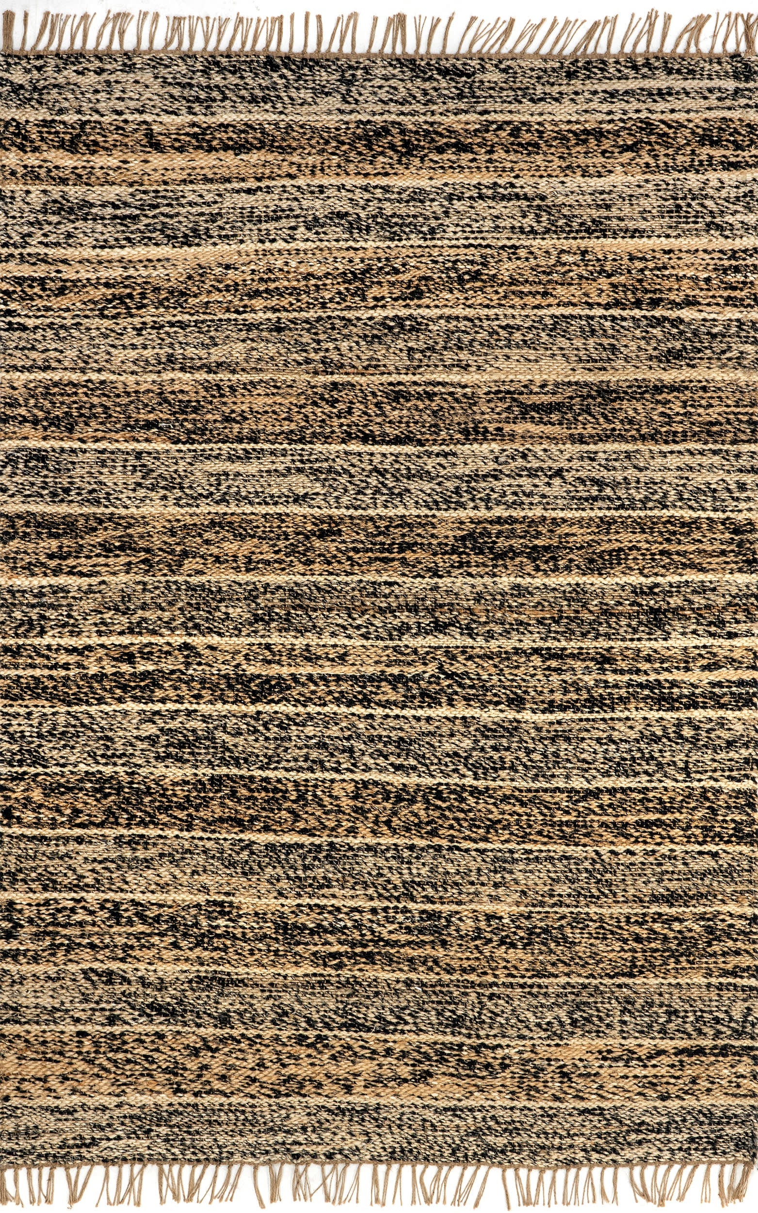 Zolai Vintage Striped Rug | Dark Grey