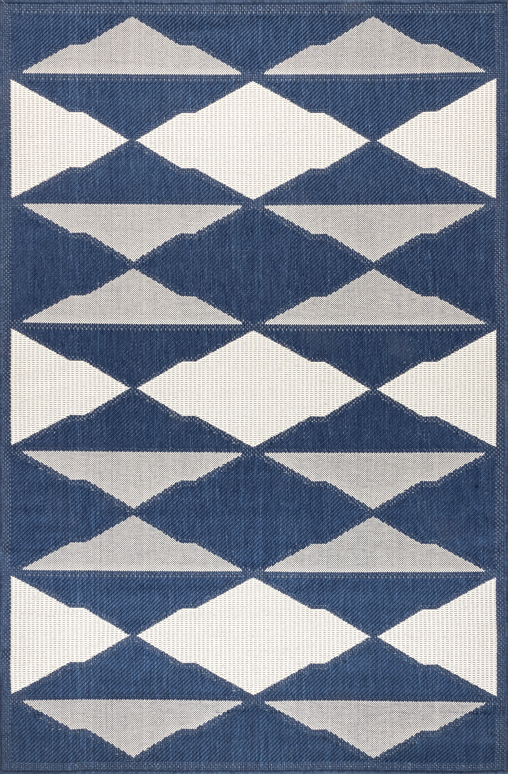 Ziggy Diamonds Indoor/Outdoor Rug | Navy