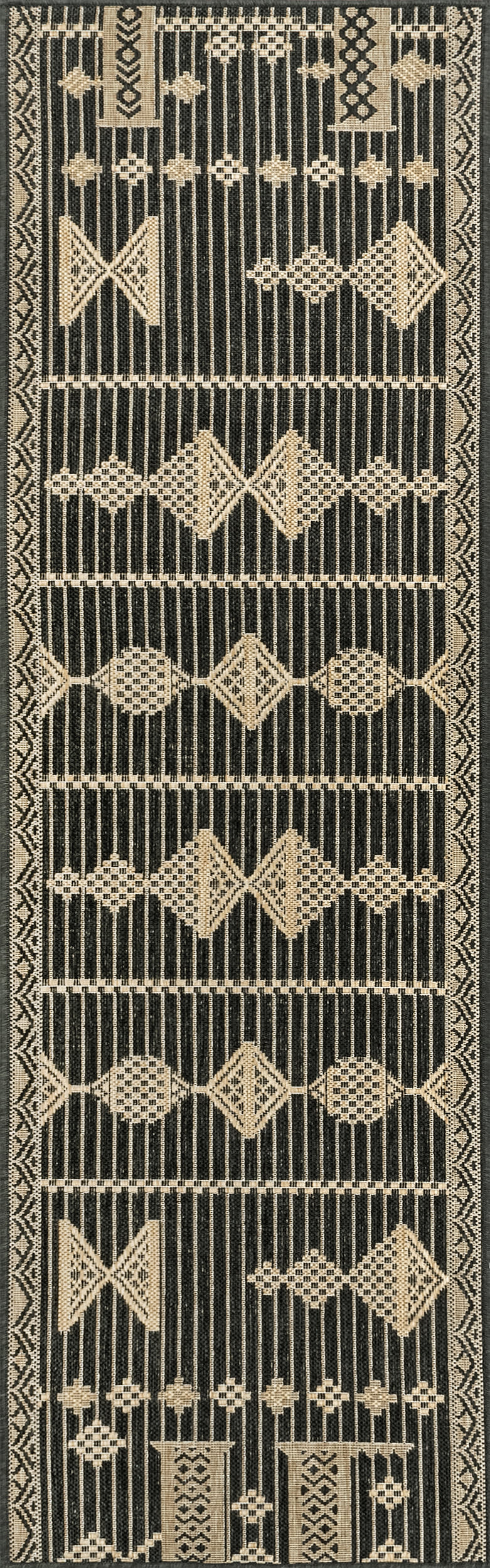 Rosalia Paneled Indoor/Outdoor Rug | Charcoal