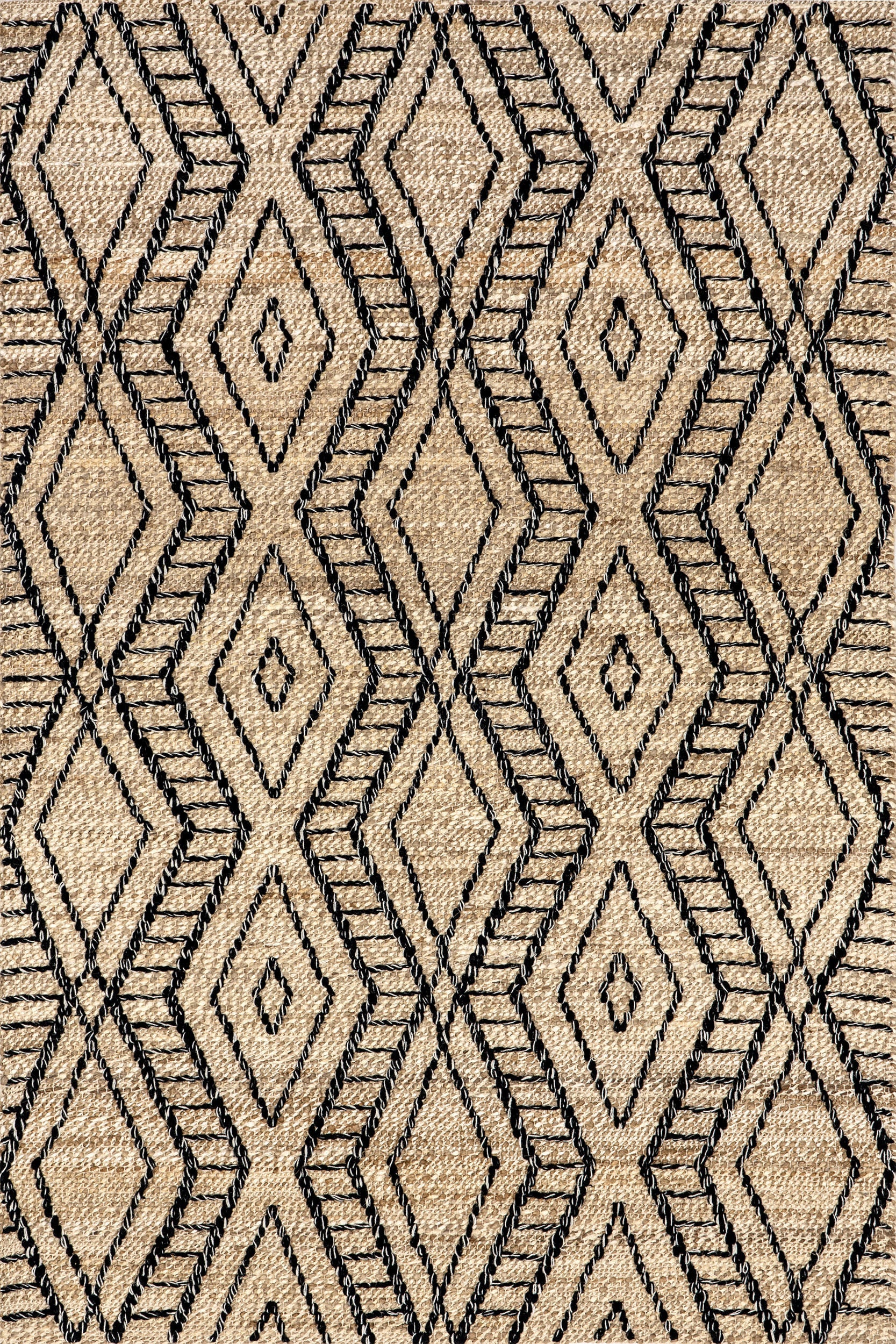 Carolyn Trellis Jute Rug | Light Beige
