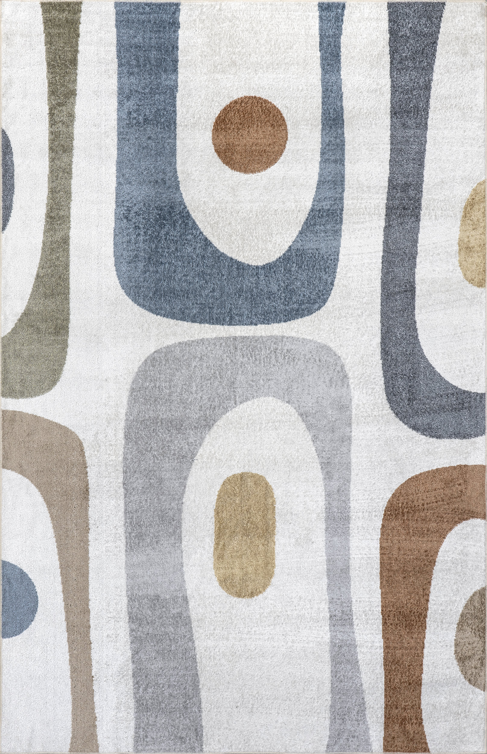 Astra Retro Abstract Washable Rug | Multicolor