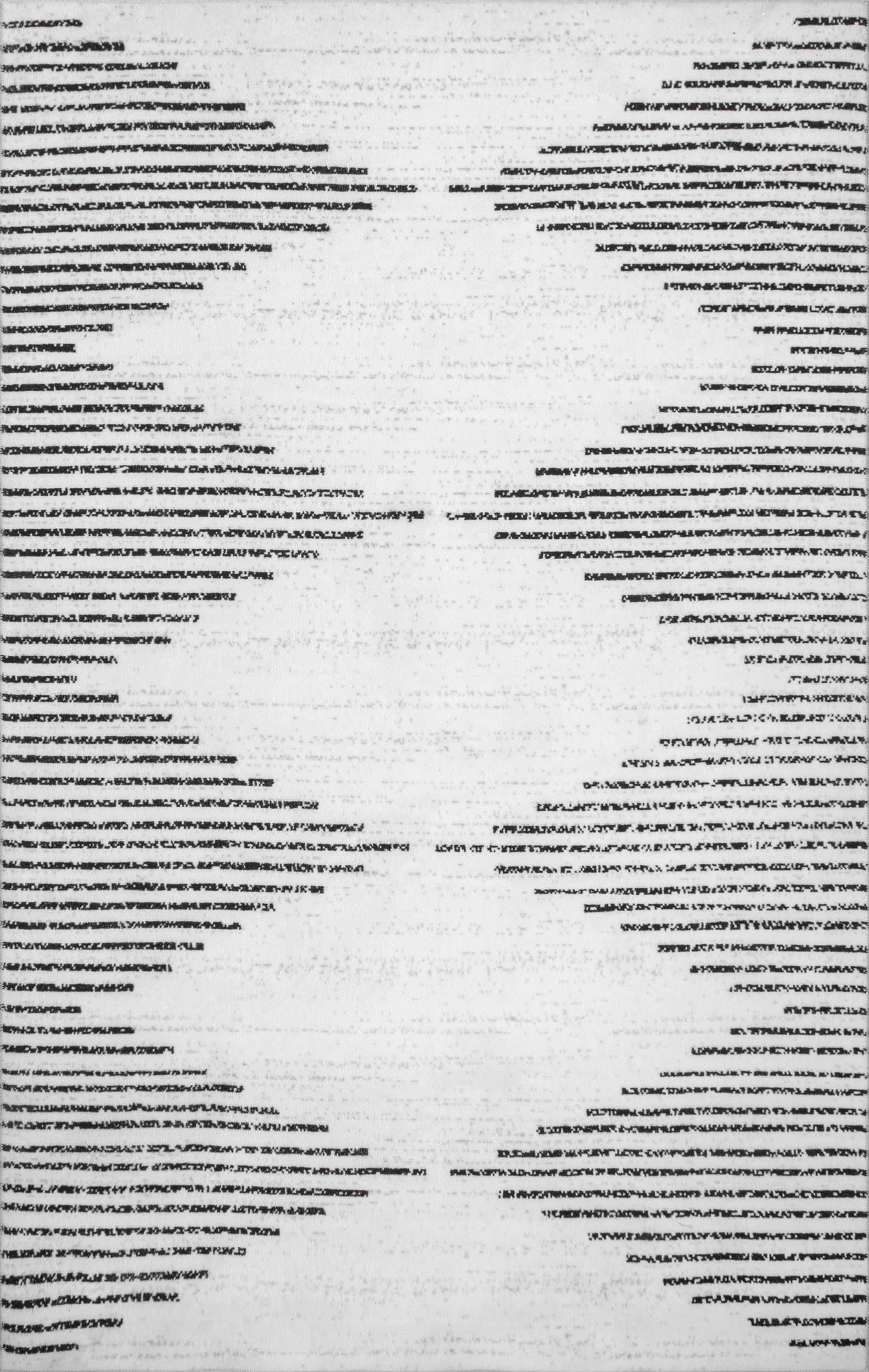 Diamond Pinstripes Washable Rug | White
