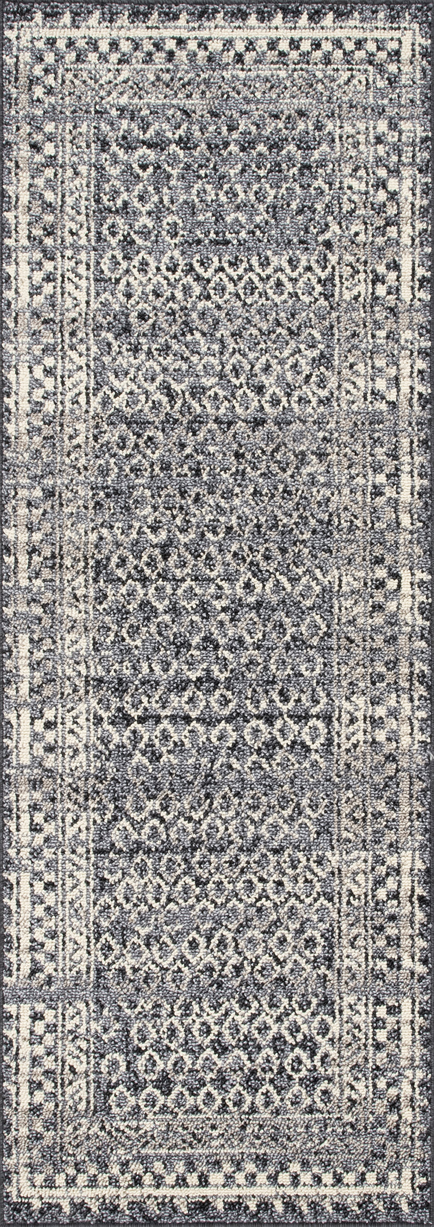 Checkered Diamonds Rug | Grey