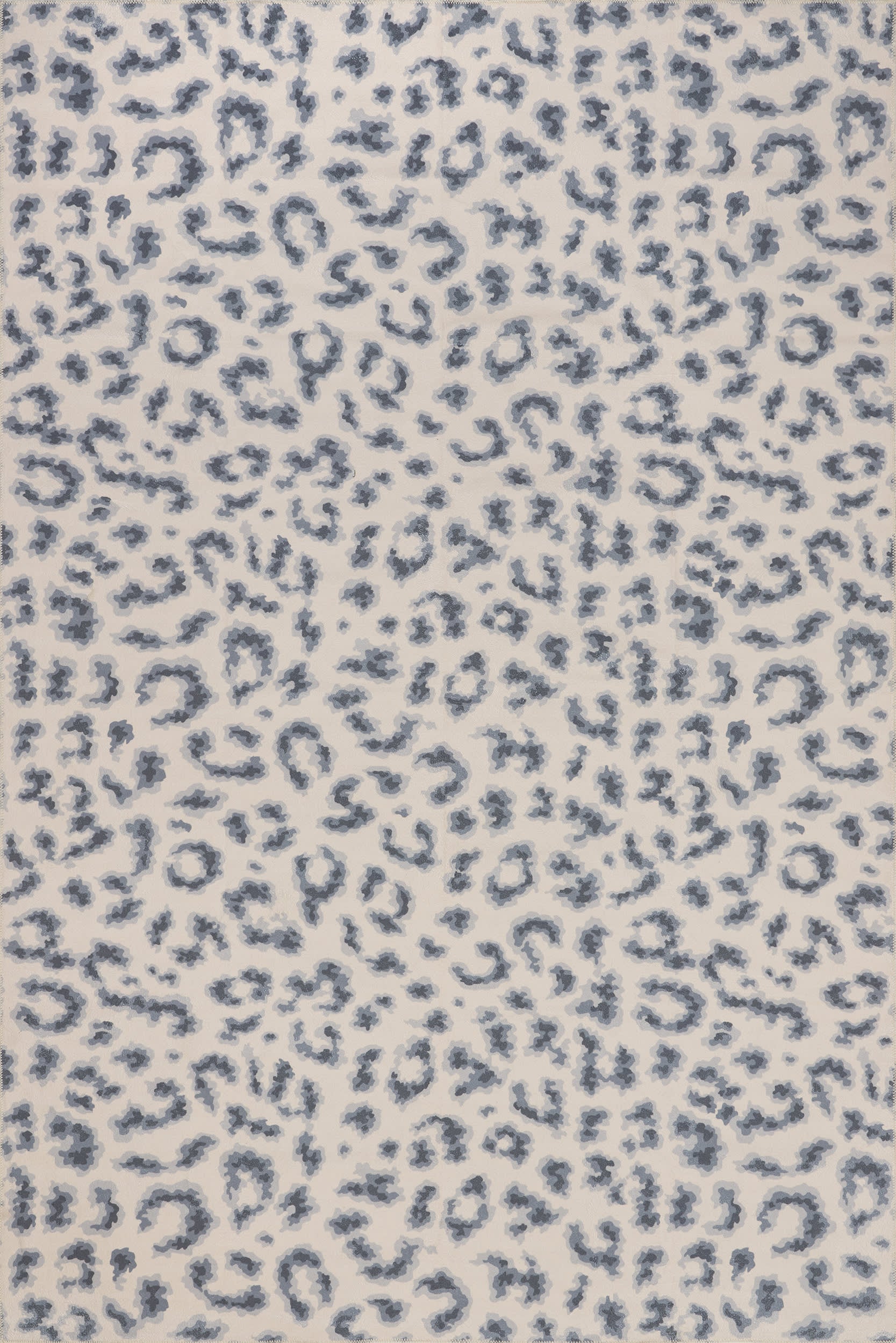 Tessa Leopard Washable Rug | Blue