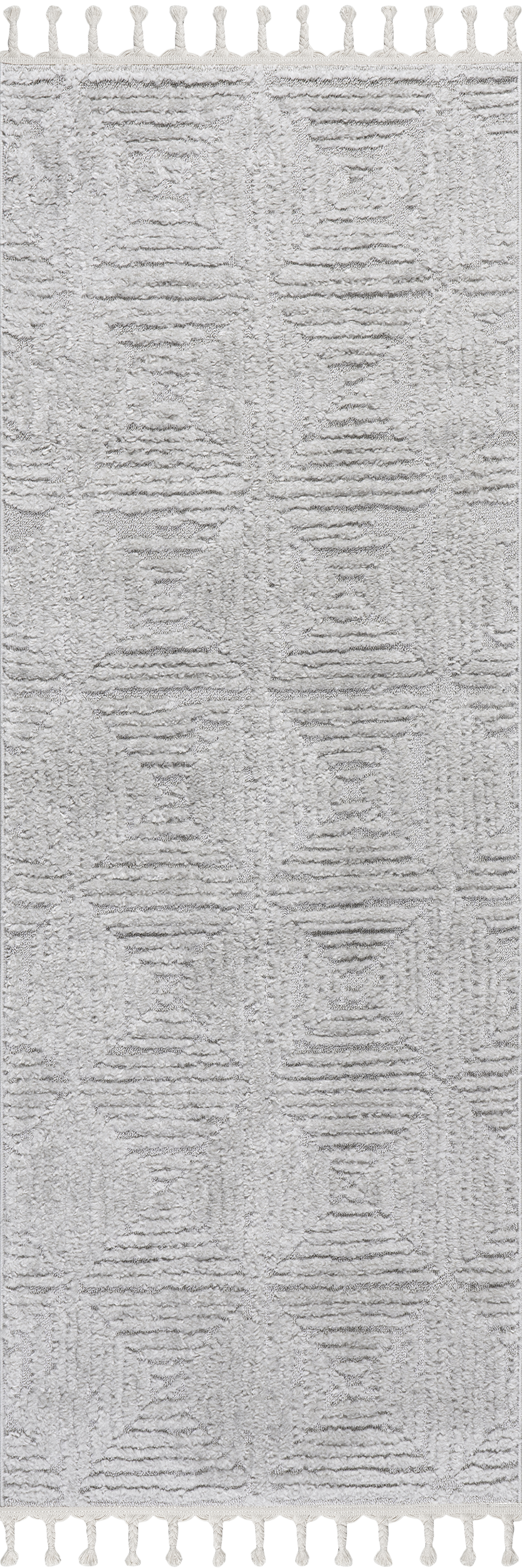 Shafali Tiled Trellis Rug | Light Grey