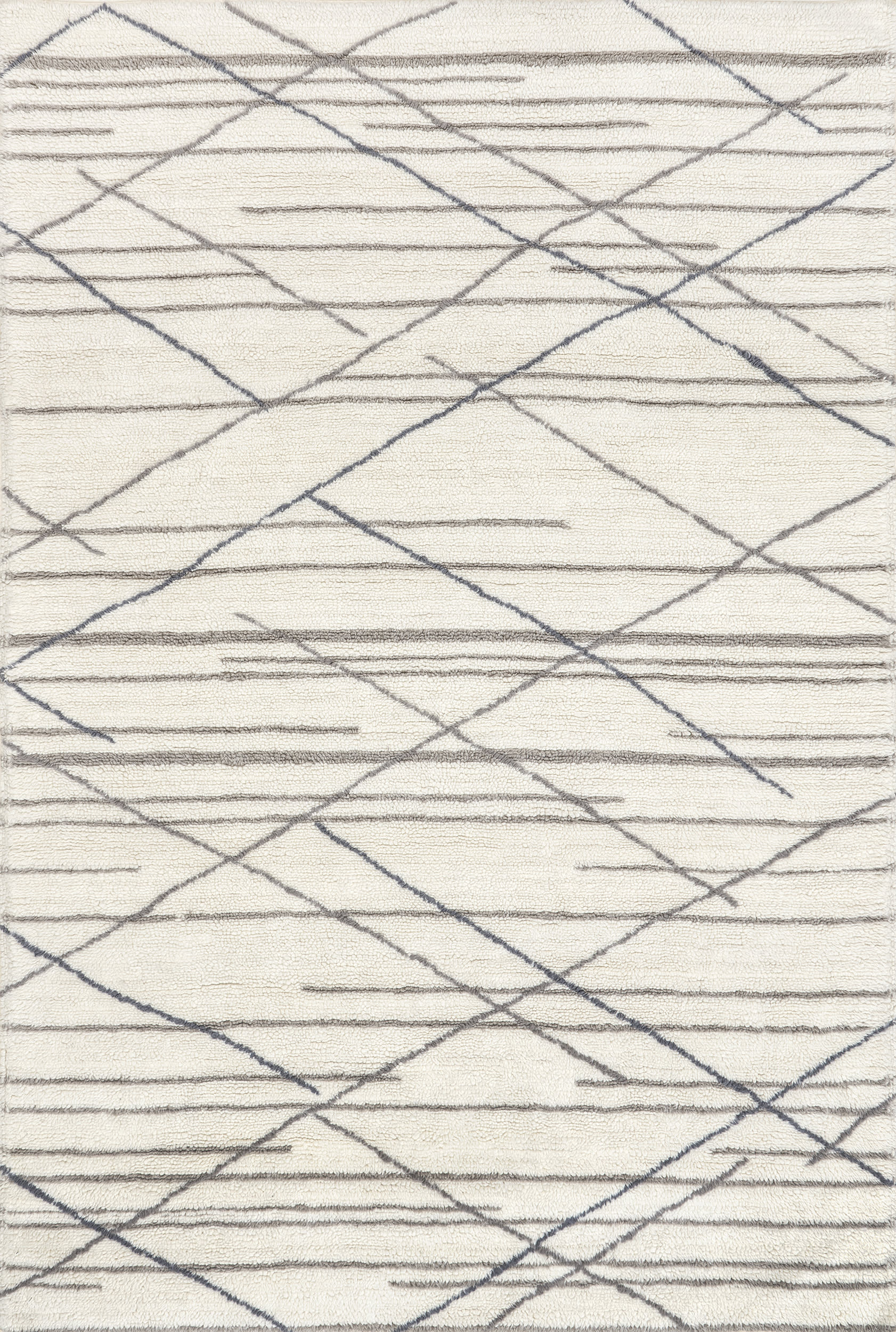 Pick-Up-Sticks Washable Wool Rug | Ivory