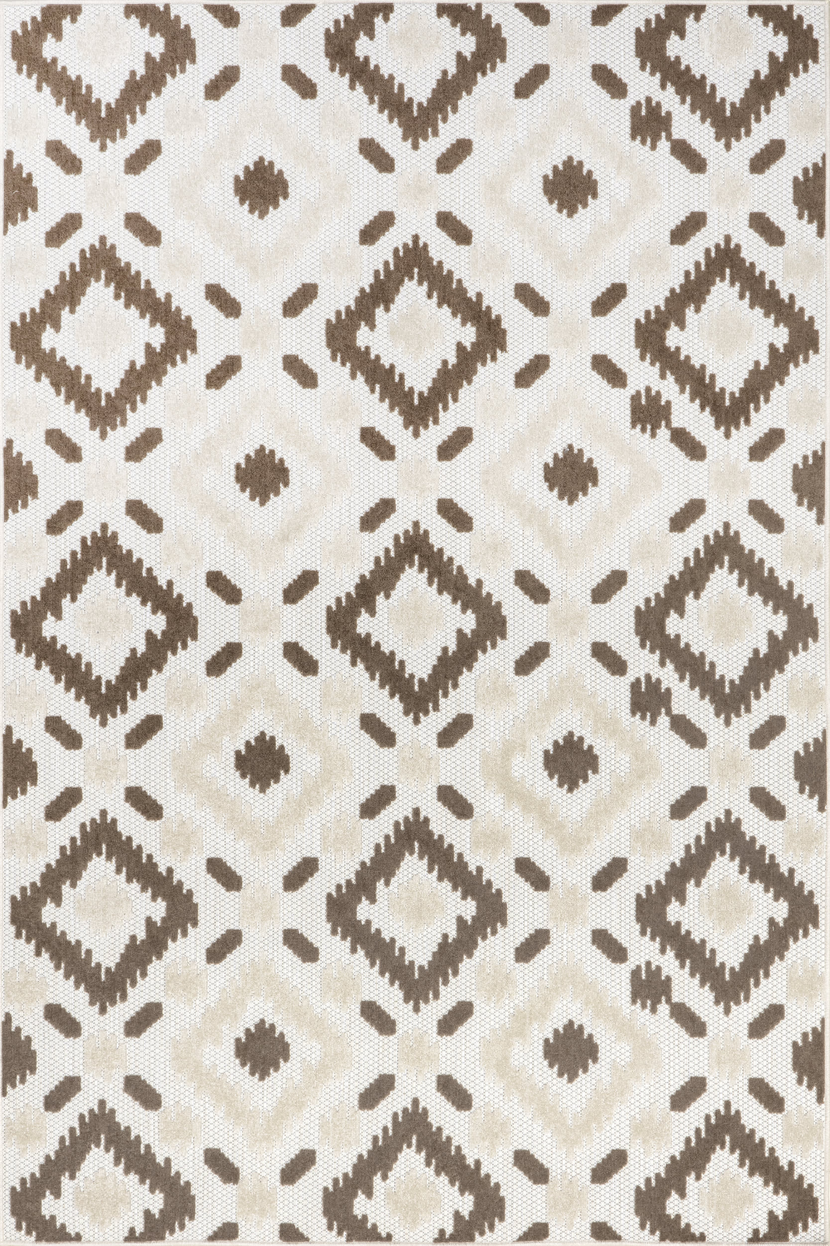Hatched Trellis Indoor/Outdoor Rug | Beige