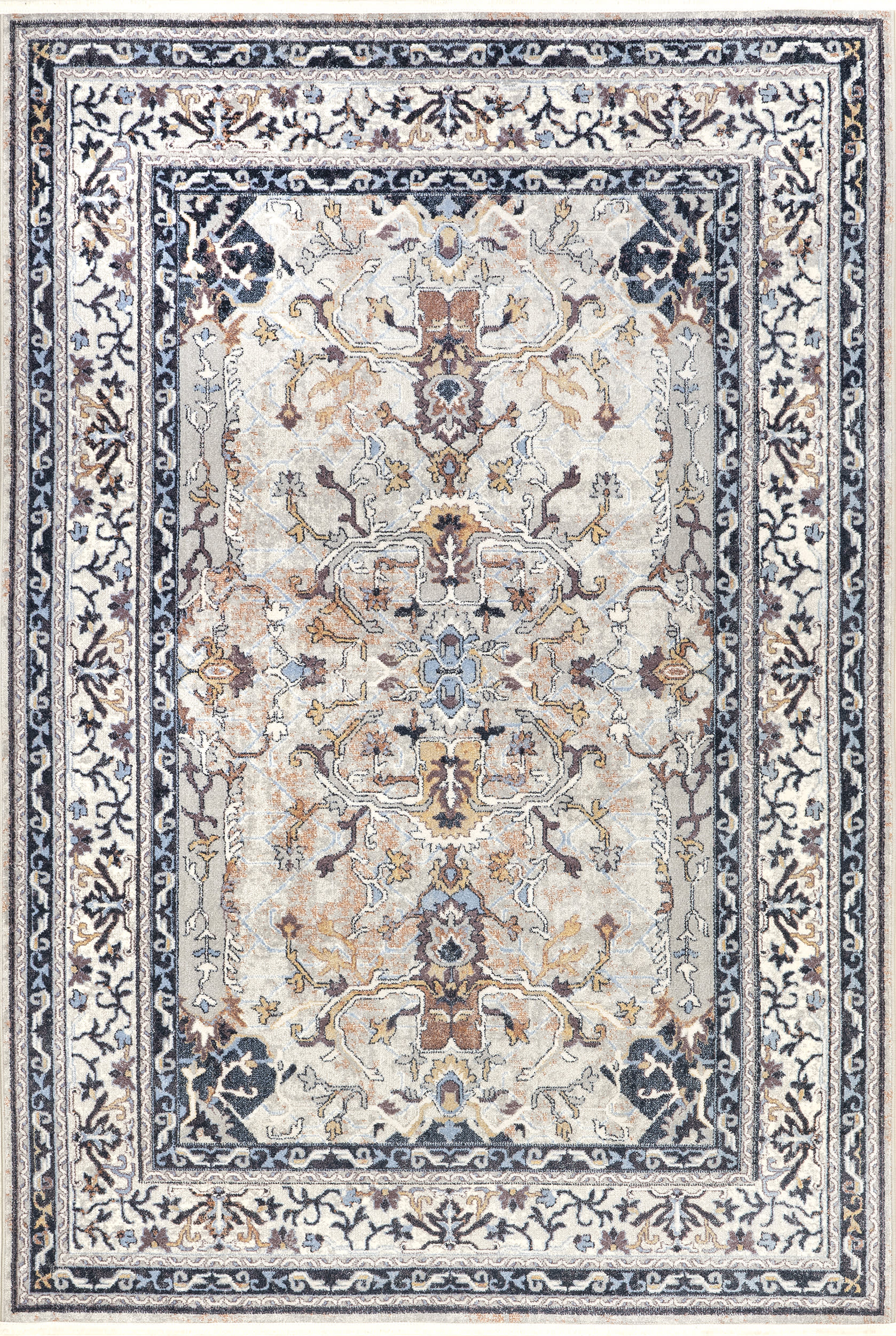 Chaya Persian Medallion Rug | Grey