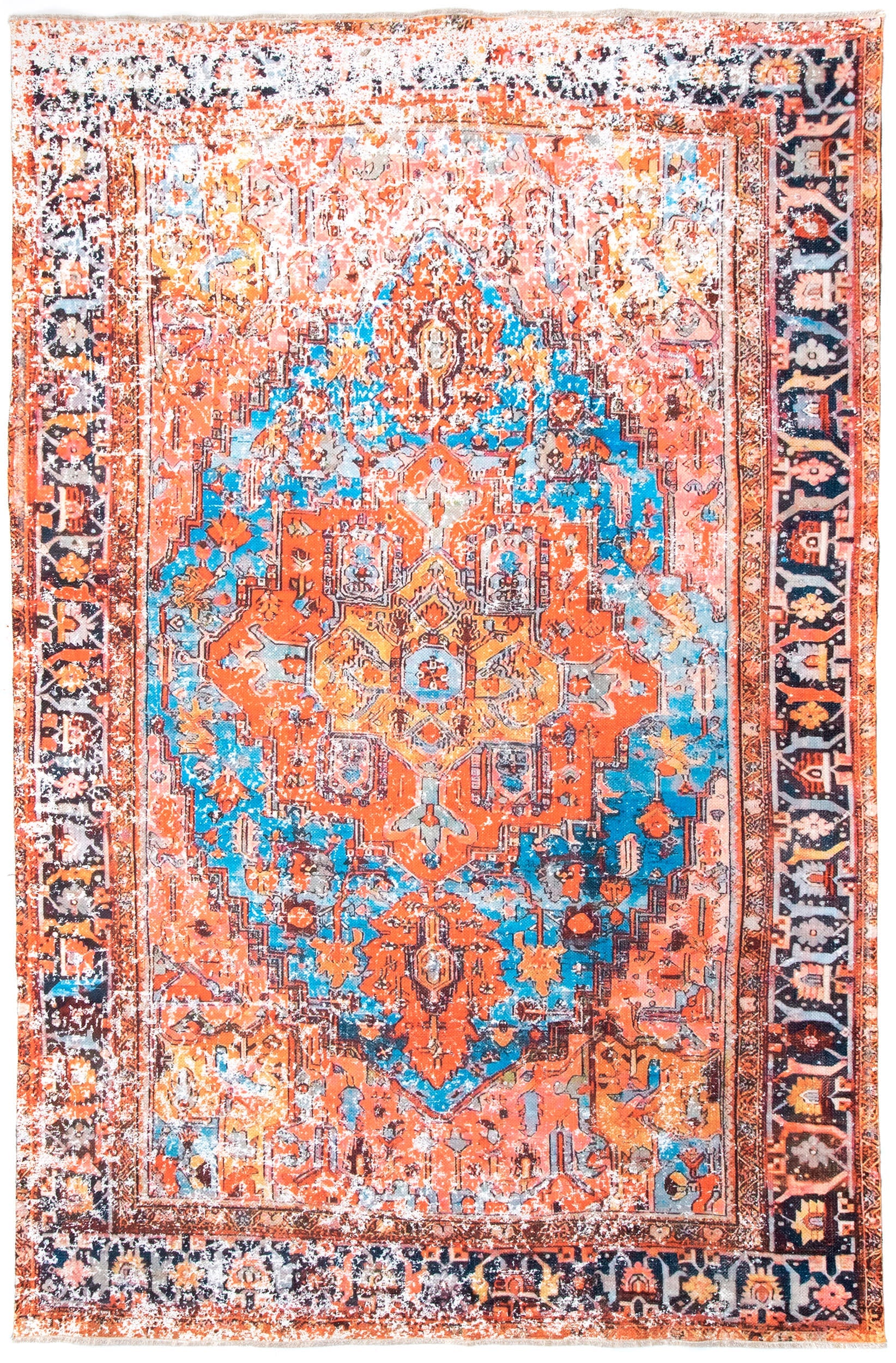 Timeworn Medallion Rug | Orange