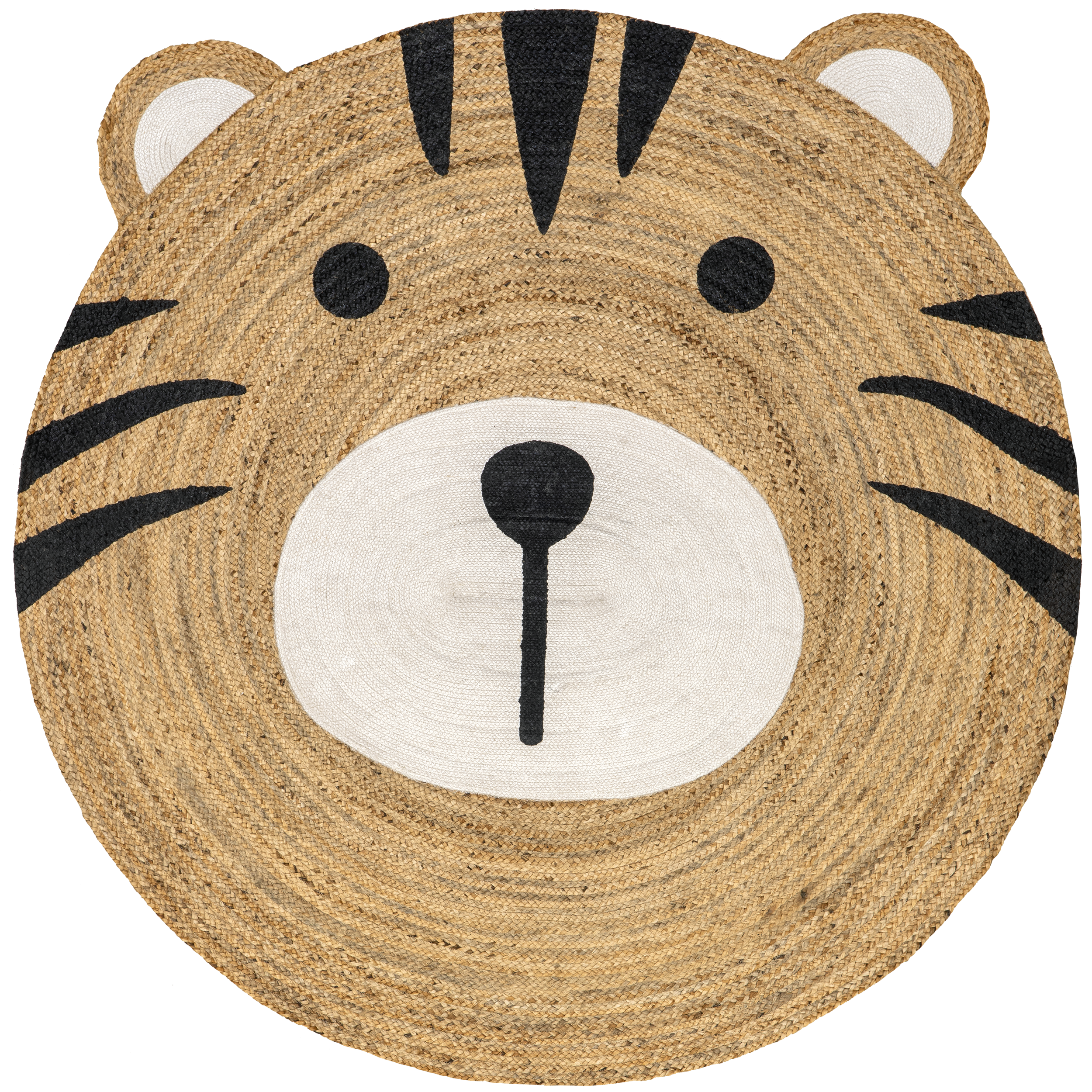 Tonia Tiger Handwoven Kids Rug | Natural