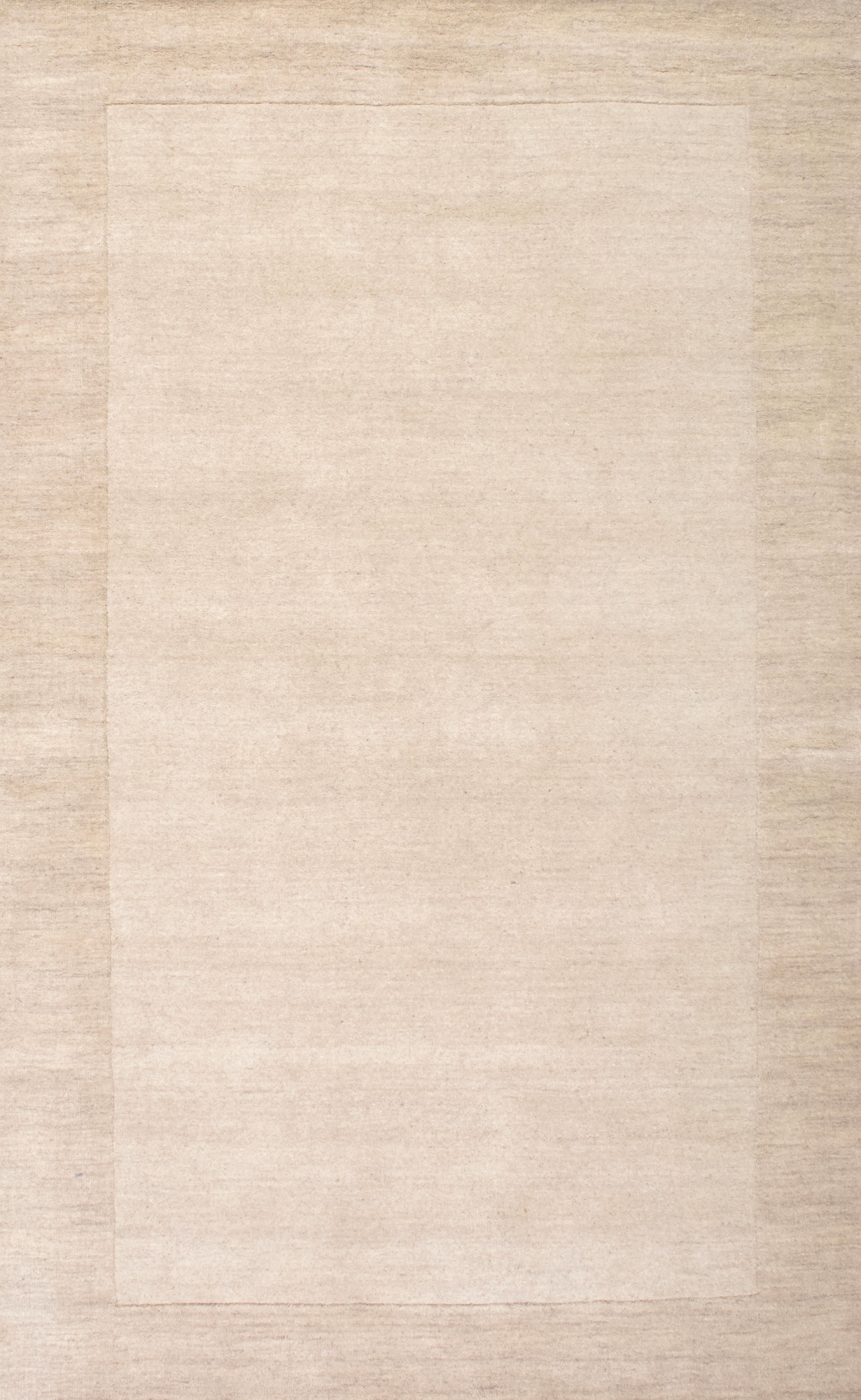 Solid Border Rug | Beige