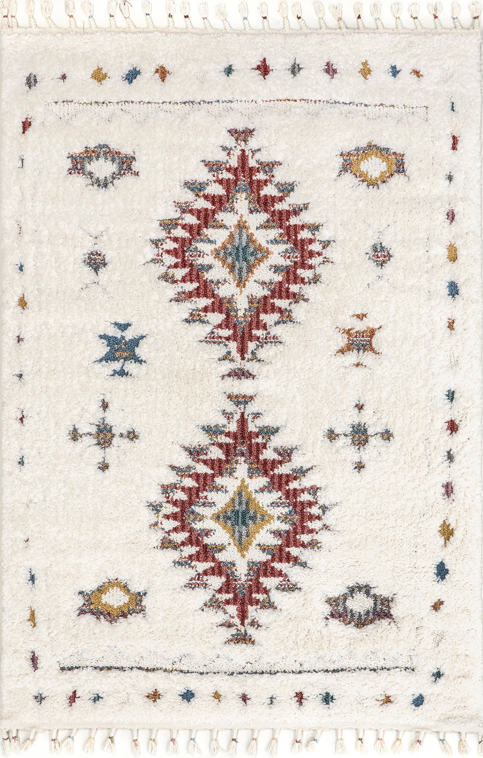 Kenzie Carved Shag Rug | Rust