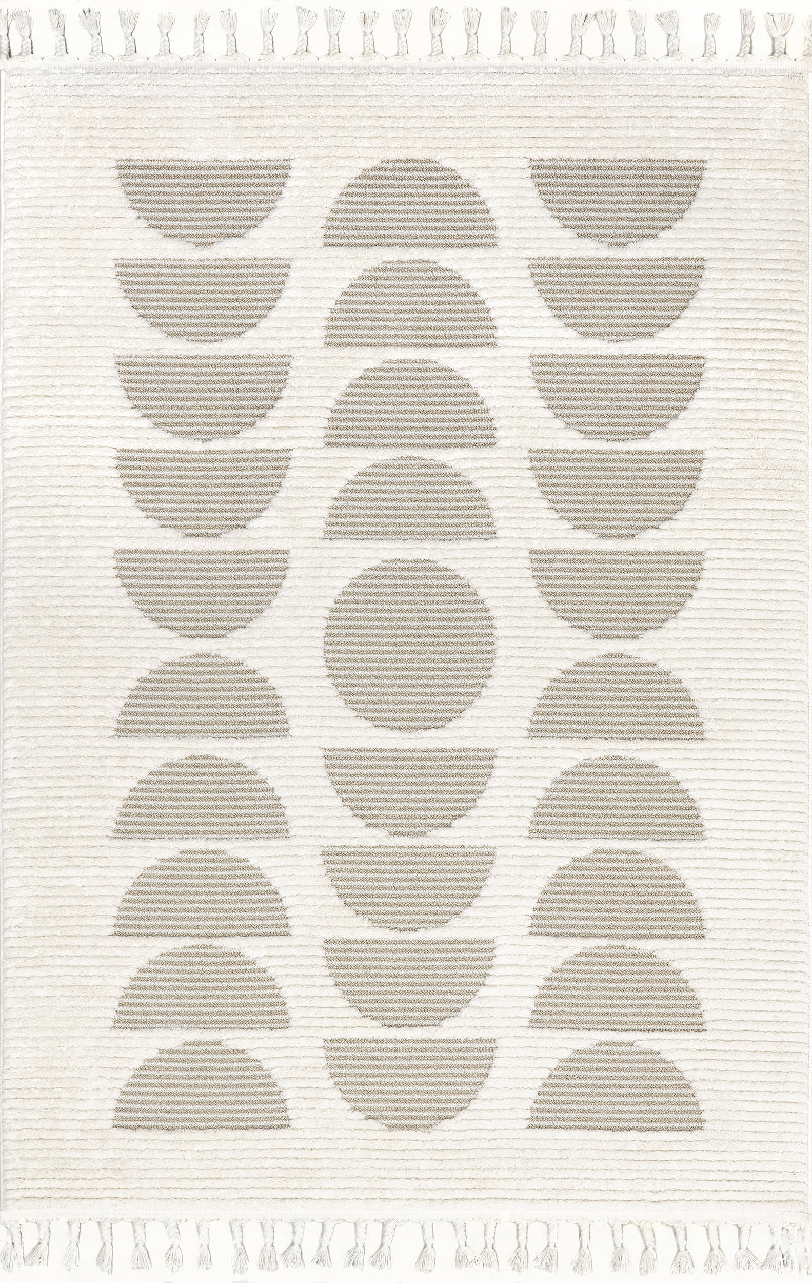 Lou Abstract Moon Rug | Ivory