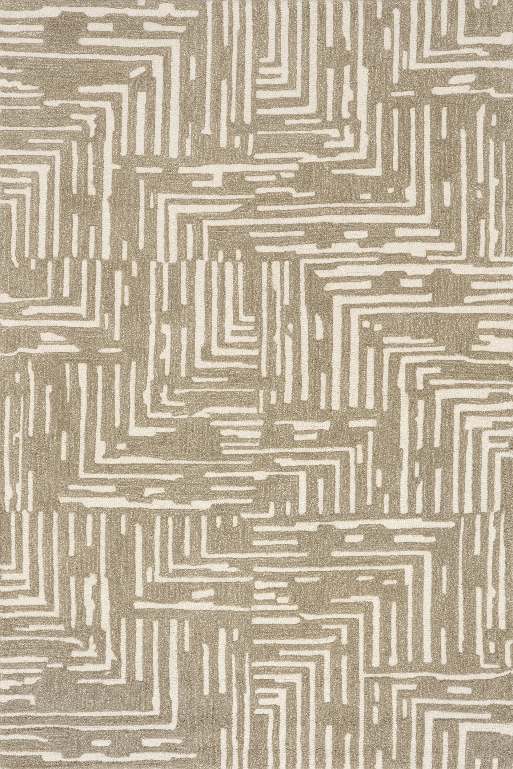 Tawny Geometric Wool Rug | Ivory