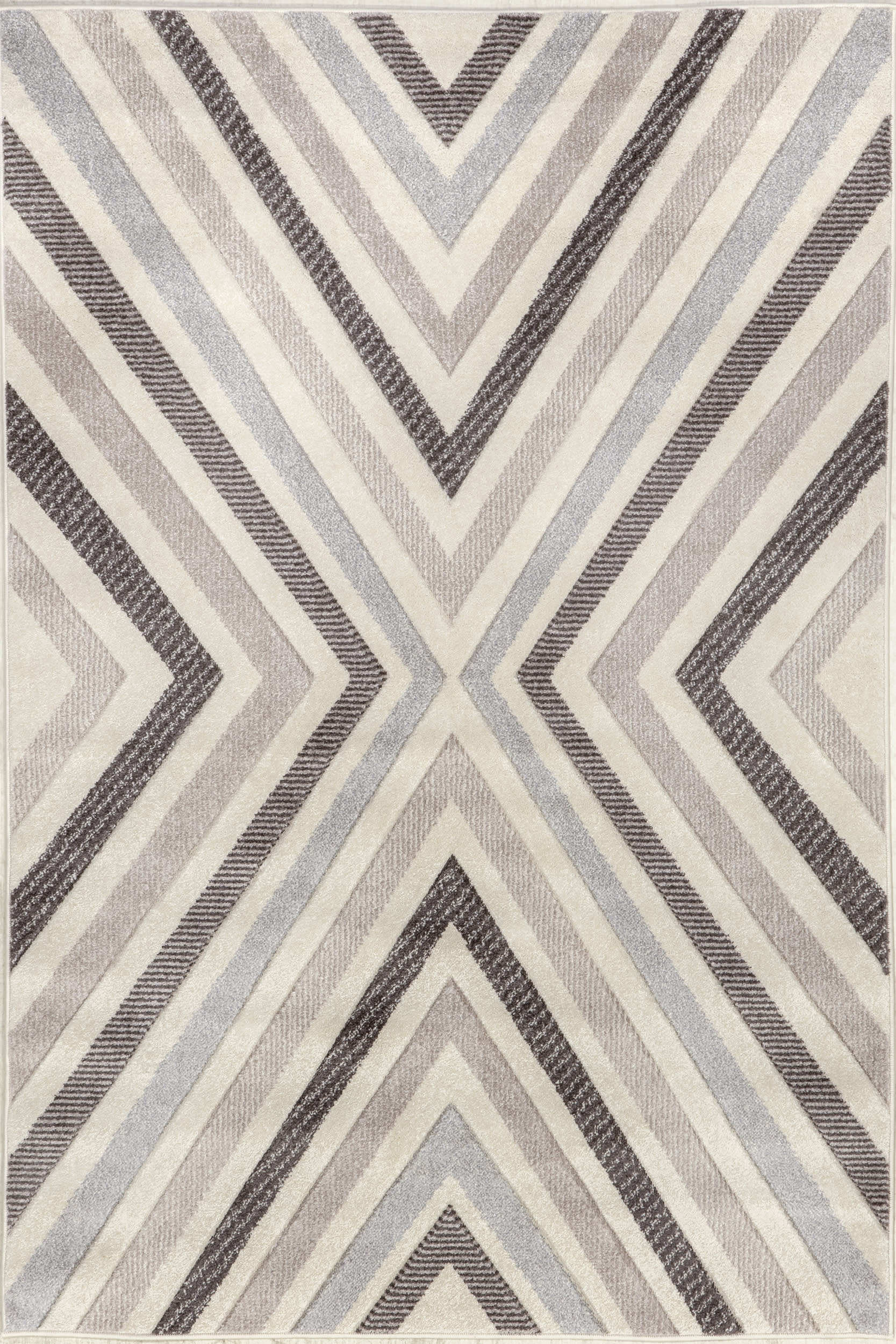 Radiant Chevrons Rug | Grey