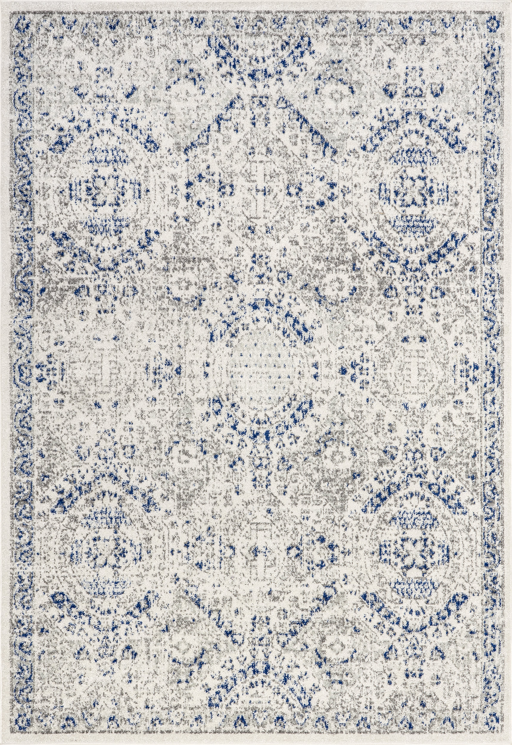 Honeycomb Labyrinth Rug | Blue