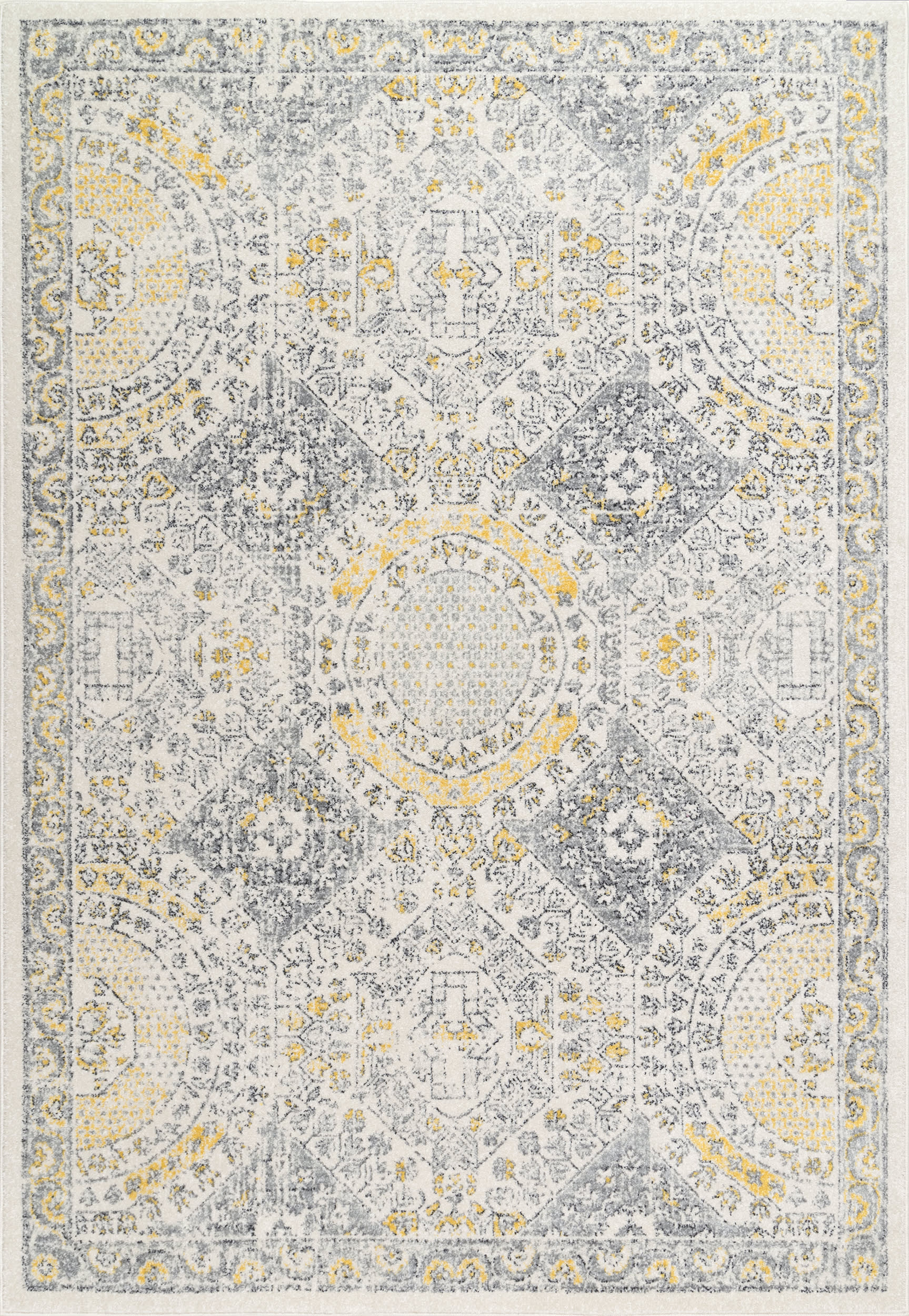 Honeycomb Labyrinth Rug | Gold