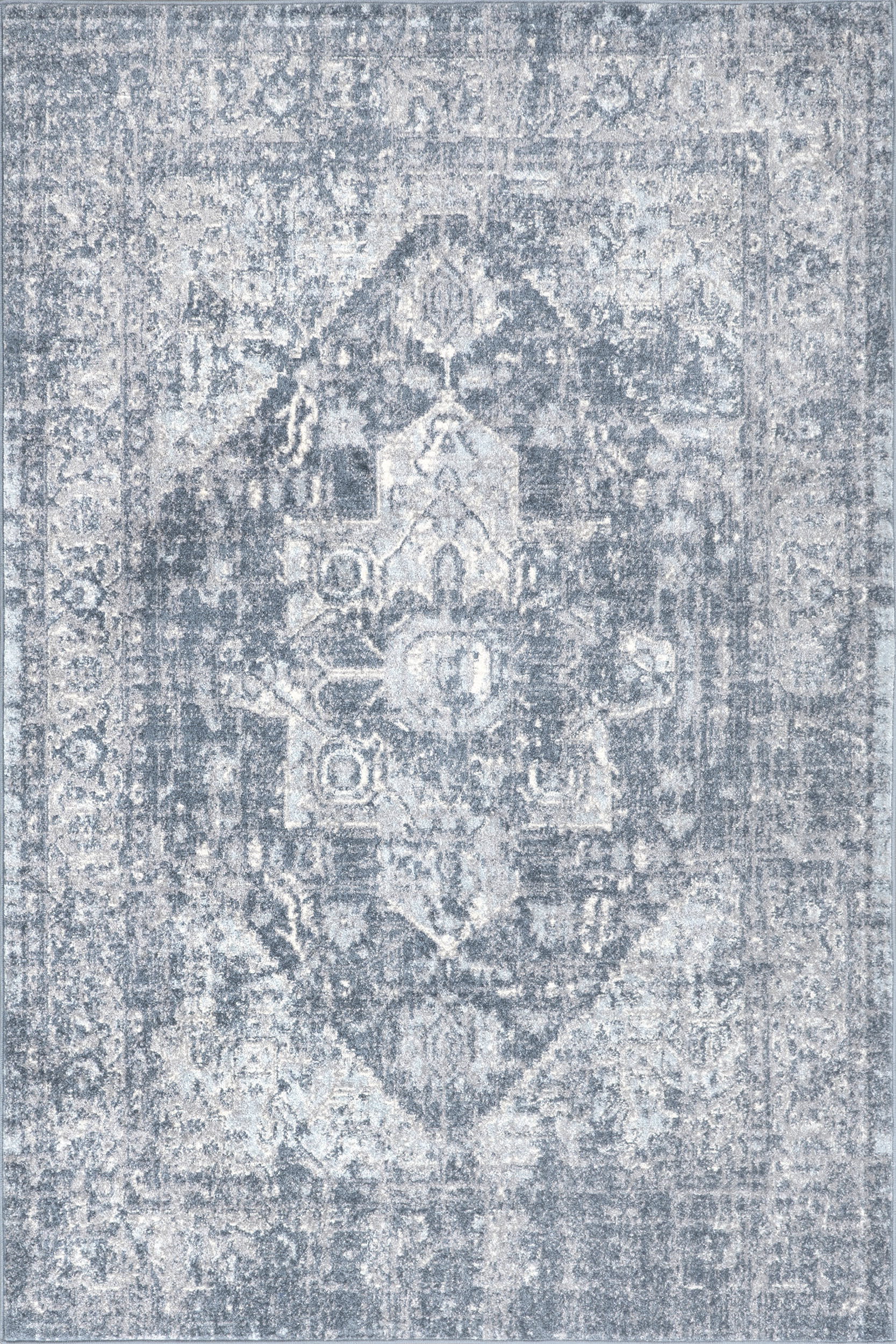 Fading Herati Medallion Rug | Blue