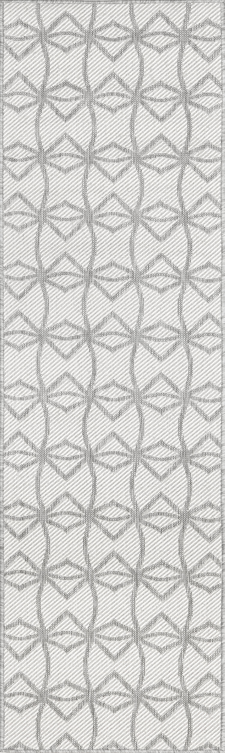 Ivied Trellis Indoor/Outdoor Flatweave Rug | Light Grey