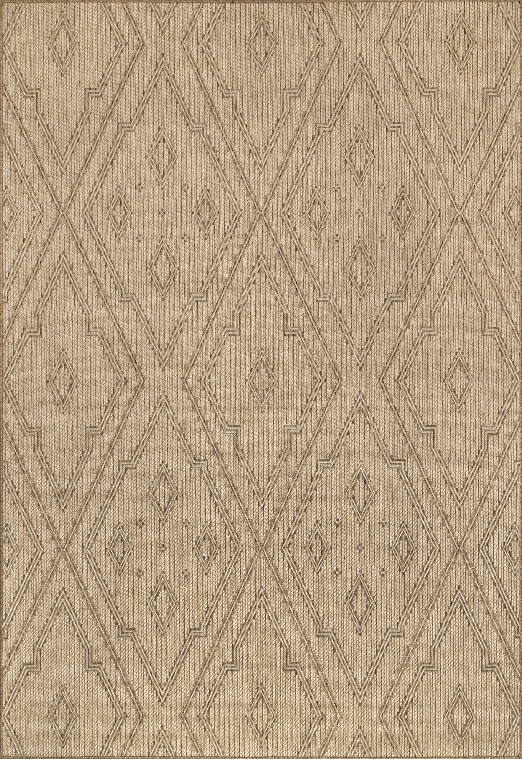 Vizia Diamond Indoor/Outdoor Rug | Brown