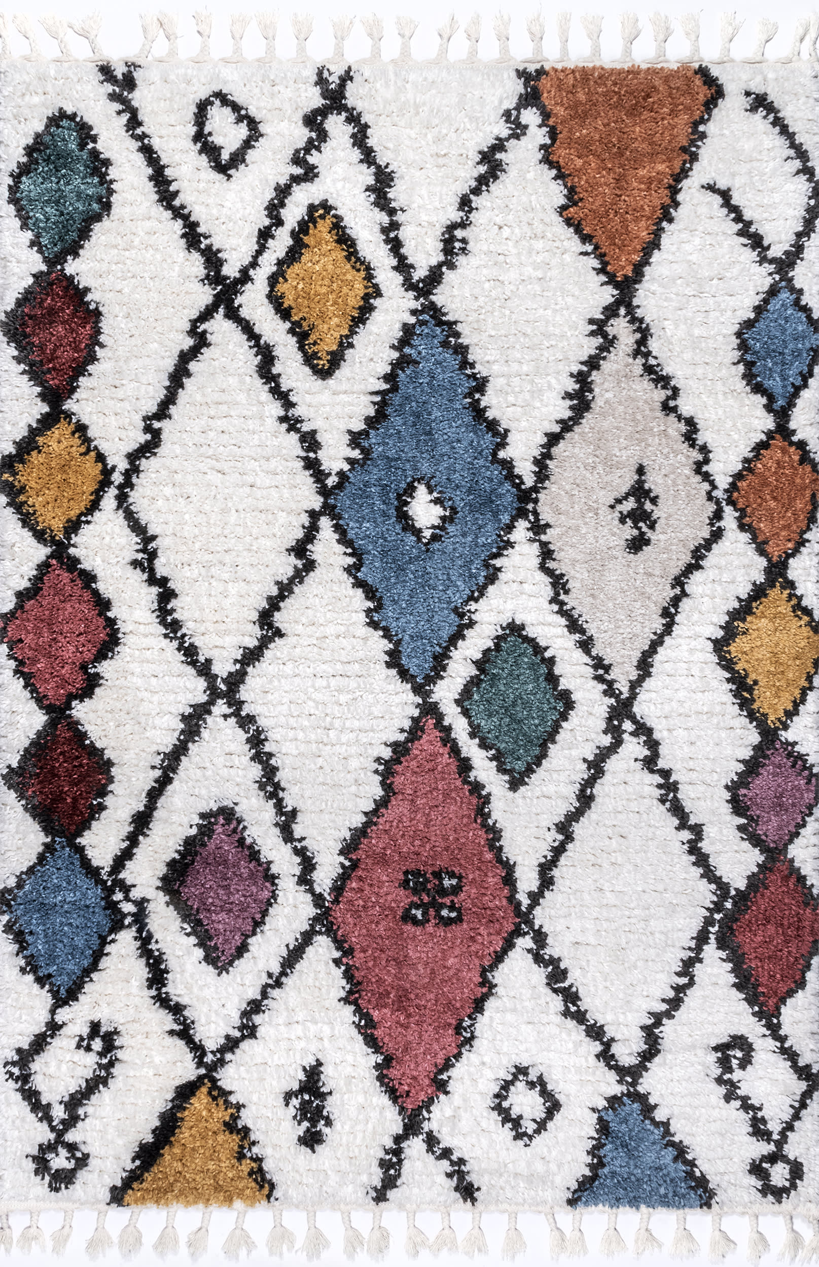 Gloria Rainbow Trellis Rug | Beige