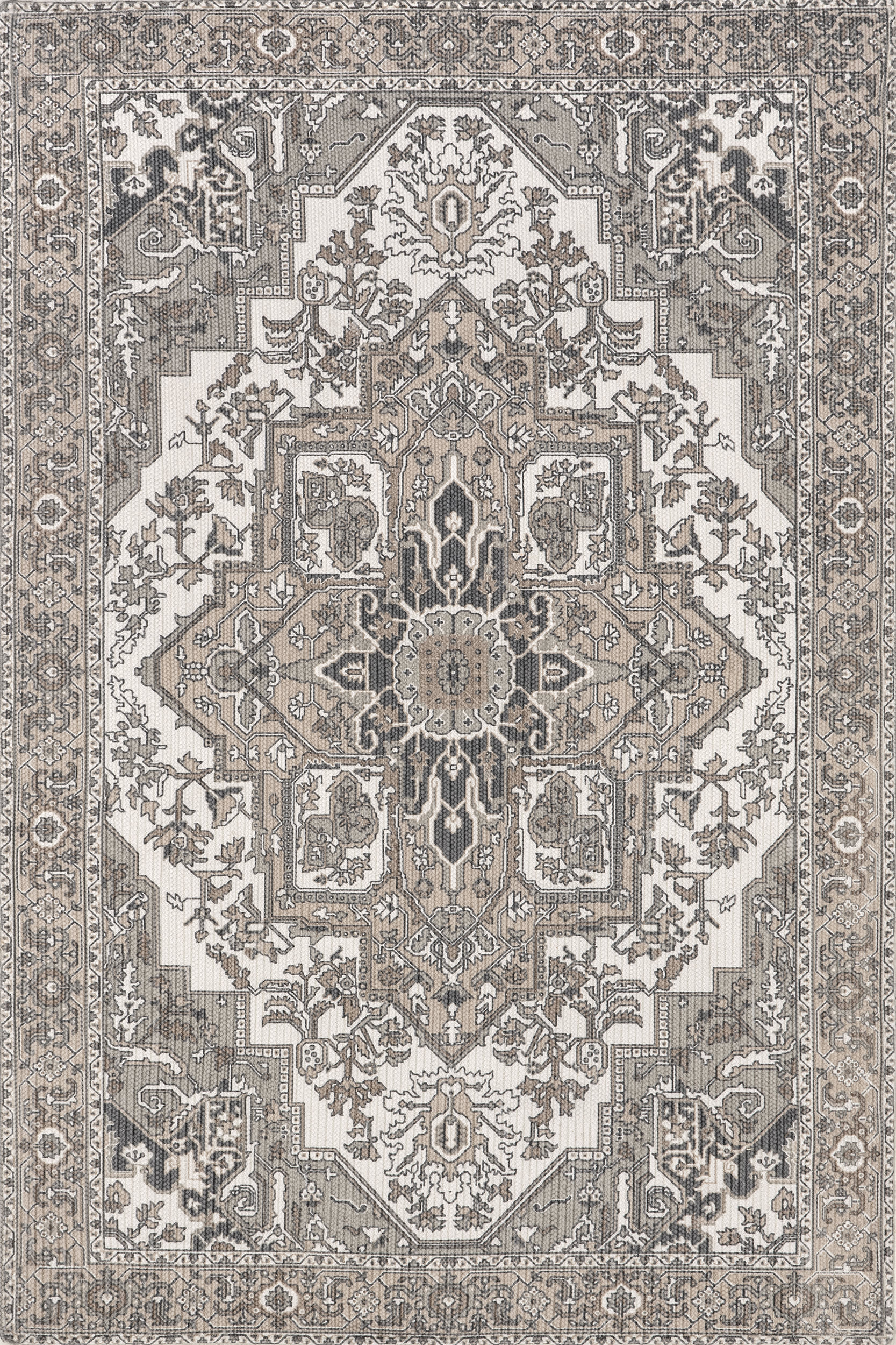Rowena Medallion Indoor/Outdoor Rug | Grey