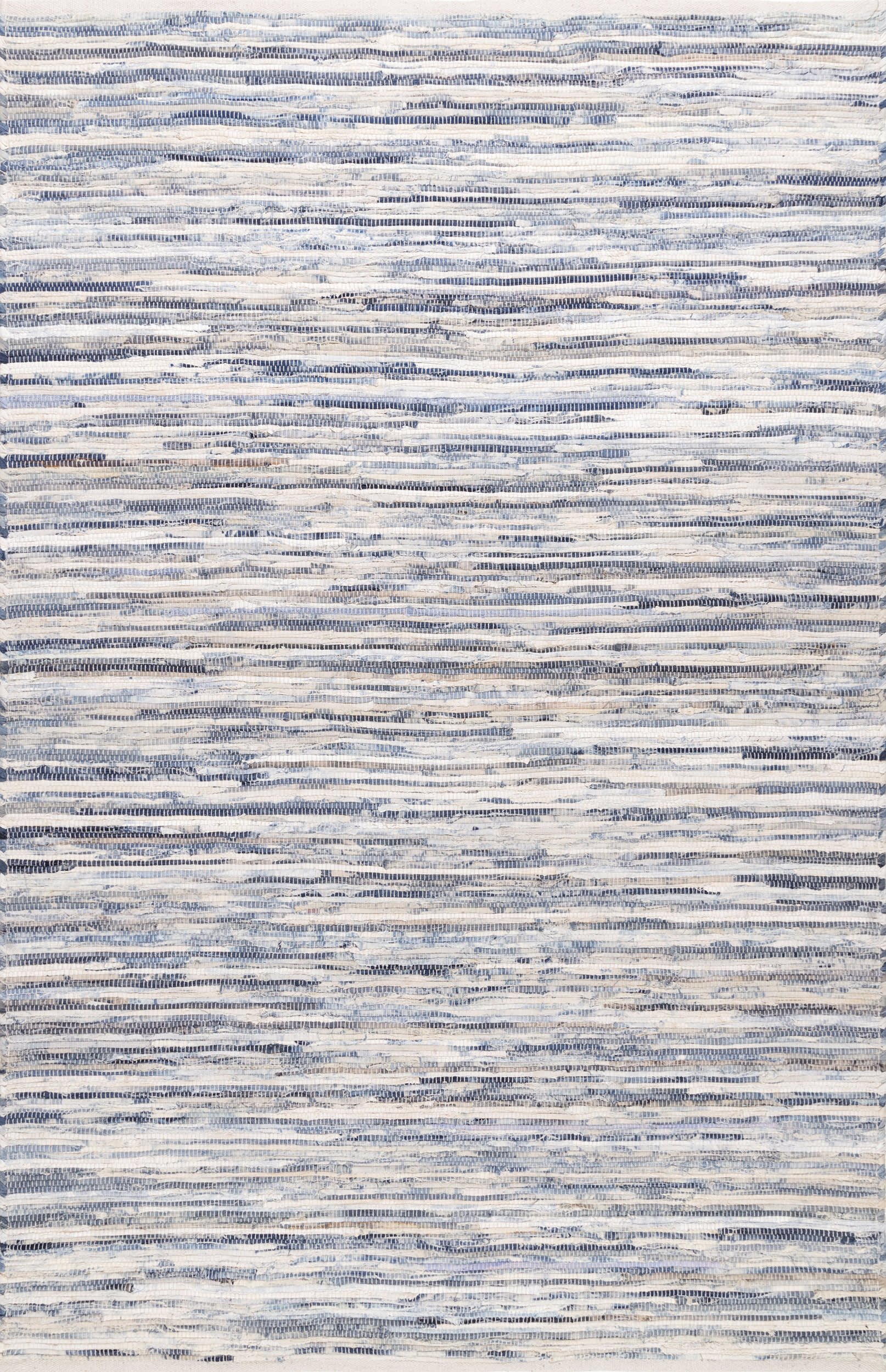 Faded Denim Stripes Rug | Blue